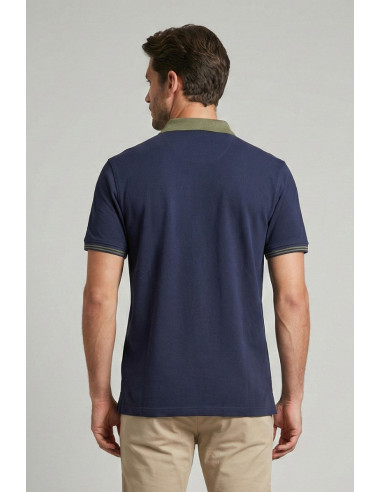 Blauer polo in piquet logata Oakland 26sblut02294-006801 [dadc7dd5]