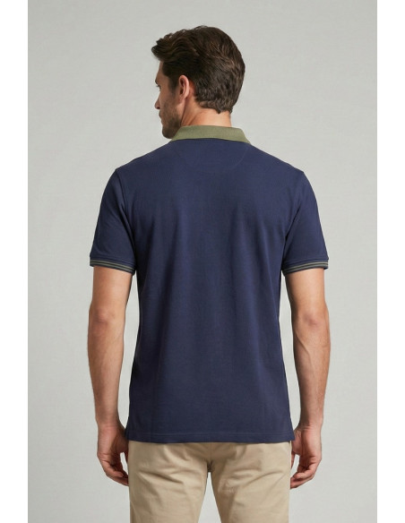 Blauer polo in piquet logata Oakland 26sblut02294-006801 [dadc7dd5]