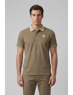 Blauer polo in piquet logata Oakland 26sblut02294-006801 [8f0ad738]