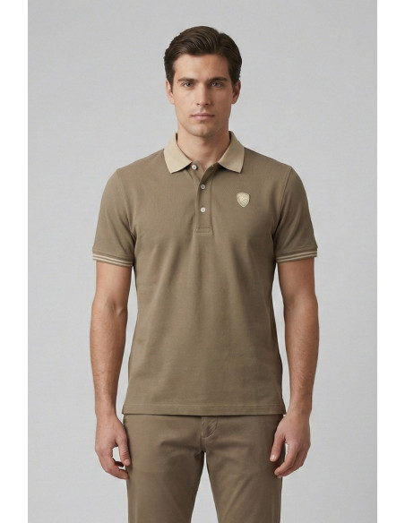 Blauer polo in piquet logata Oakland 26sblut02294-006801 [8f0ad738]
