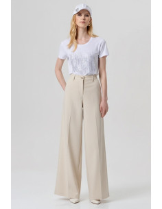 Fracomina pantalone flare in gabardina di cotone fp26sv3035w42001 [f756e49d]