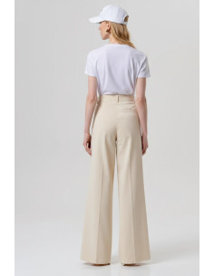 Fracomina pantalone flare in gabardina di cotone fp26sv3035w42001 [f756e49d] 2