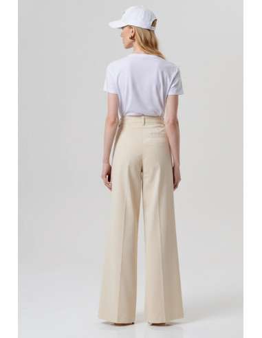 Fracomina pantalone flare in gabardina di cotone fp26sv3035w42001 [2e70a790]
