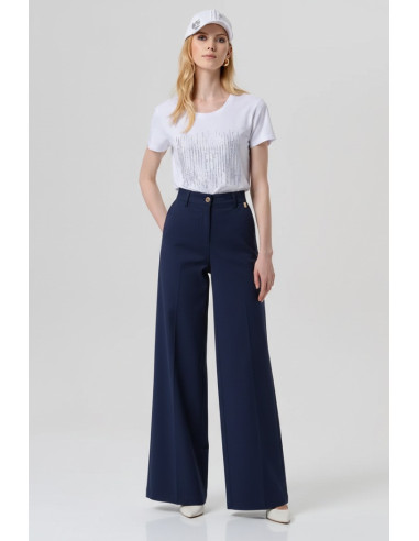 Fracomina pantalone flare in gabardina di cotone fp26sv3035w42001 [489ef992]