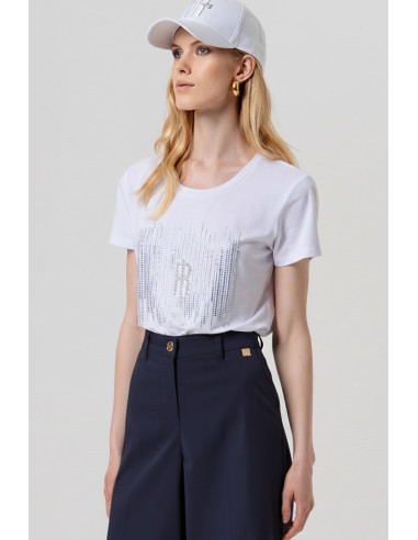 Fracomina pantalone flare in gabardina di cotone fp26sv3035w42001 [26a57b9b]