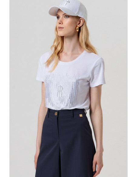 Fracomina pantalone flare in gabardina di cotone fp26sv3035w42001 [26a57b9b]