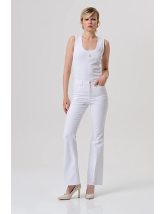 Fracomina pantalone bootcut in tessuto bull stretch fp26sva012w61501 [aacacc9a]