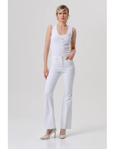 Fracomina pantalone bootcut in tessuto bull stretch fp26sva012w61501 [aacacc9a]