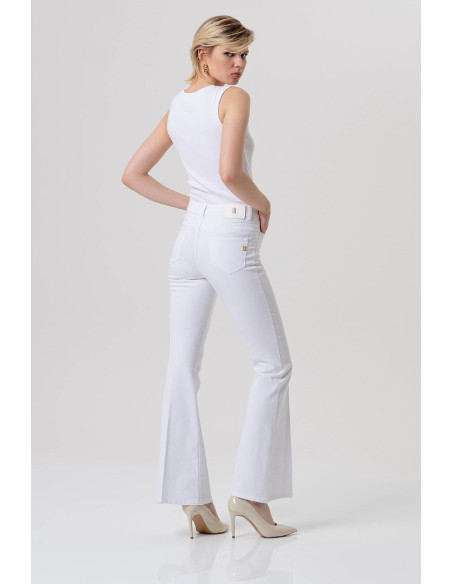 Fracomina pantalone bootcut in tessuto bull stretch fp26sva012w61501 [c4f14e93]