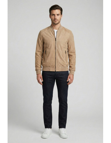 Markup bomber traforato effetto scamosciato MK1940008 [b27cf307]