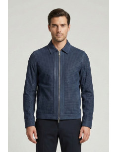 Markup overshirt traforata effetto scamosciato MK1940013 [83bacc6d]