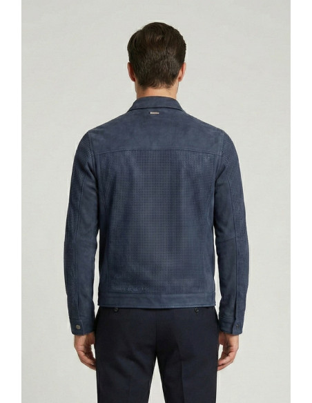 Markup overshirt traforata effetto scamosciato MK1940013 [ed814e64]