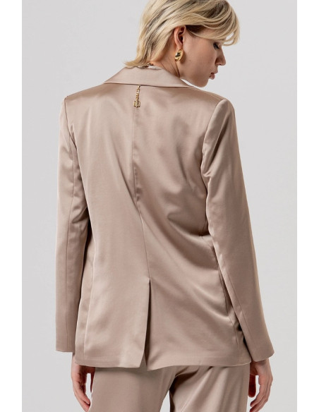 Fracomina blazer oversized monopetto in raso fq26sj3005w47001 [d676455b]
