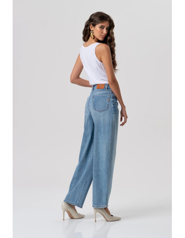 Fracomina jeans carrot balloon fit in denim con lavaggio medio fp26svd006d45003 [62a87b4e]