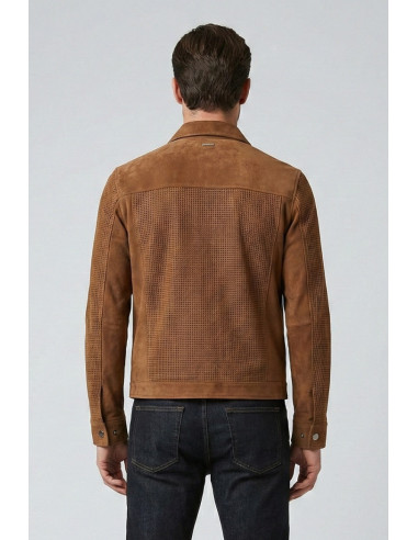 Markup overshirt traforata effetto scamosciato MK1940013 [715d4075]