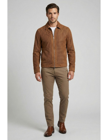 Markup overshirt traforata effetto scamosciato MK1940013 [c6408171]