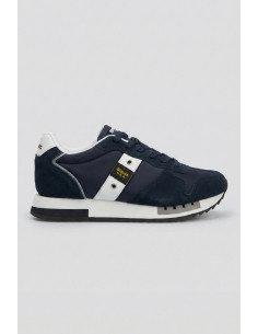 Blauer sneaker con passante logo Queens01 [b97c3d00]