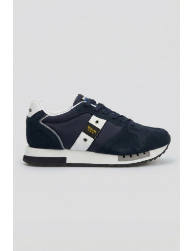 Blauer sneaker con passante logo Queens01 [b97c3d00]