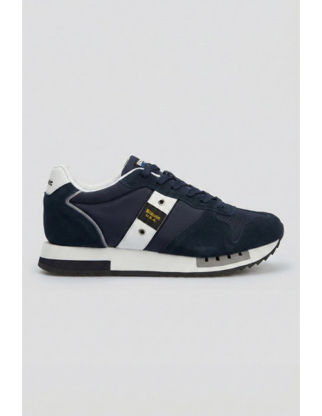 Blauer sneaker con passante logo Queens01 [b97c3d00]