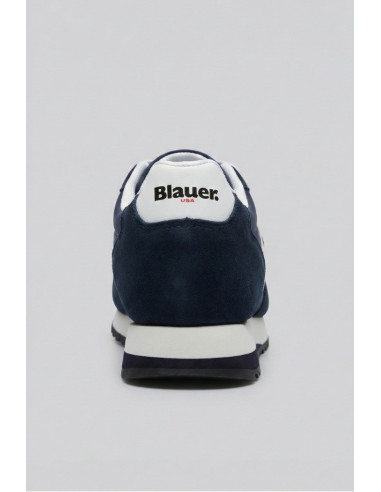 Blauer sneaker con passante logo Queens01 [d747bf09]