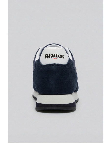 Blauer sneaker con passante logo Queens01 [d747bf09]