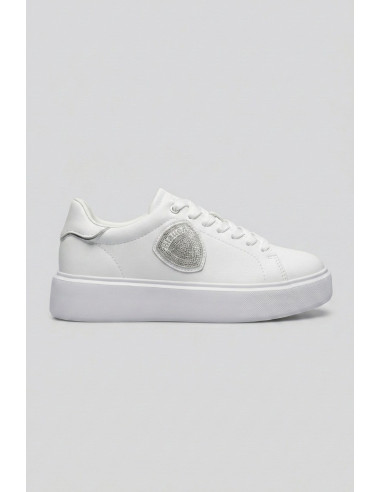 Blauer sneaker con logo strass Venus01 [023c67b3]
