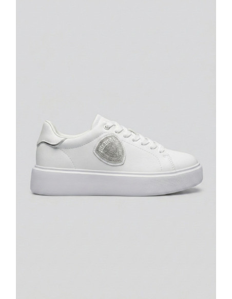 Blauer sneaker con logo strass Venus01 [023c67b3]