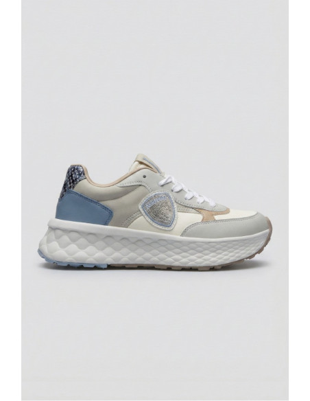 Blauer sneaker con logo strass Lynn01 [e97d857d]