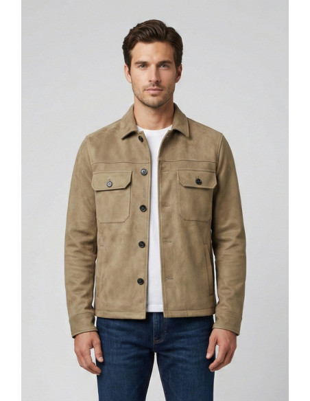 Markup overshirt effetto scamosciato MK1940022 [943b49fa]