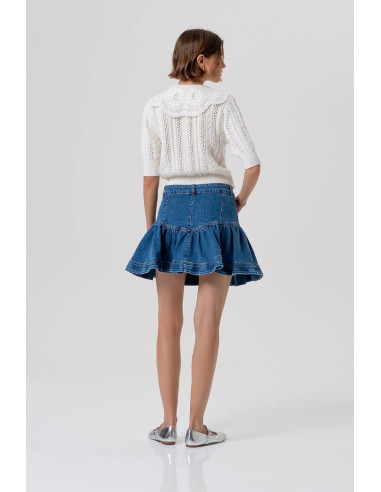 Fracomina gonna regular mini in denim con lavaggio medio fr26sg5006d40902 [2e14948e]