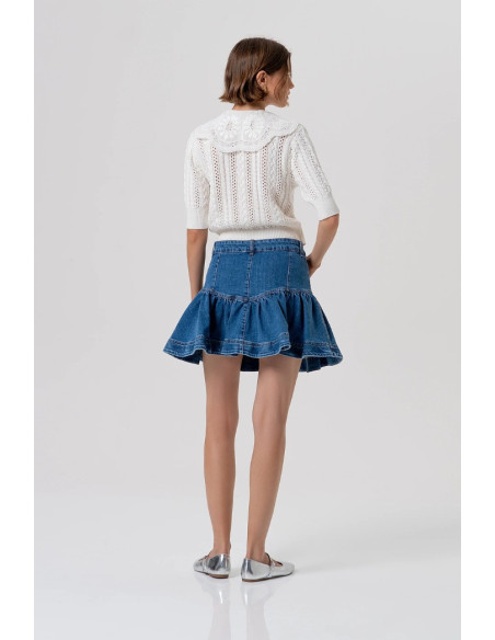 Fracomina gonna regular mini in denim con lavaggio medio fr26sg5006d40902 [2e14948e]