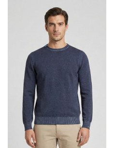 Markup maglia girocollo in cotone con inserti MK1900041 [815aa777]