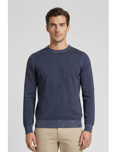 Markup maglia girocollo in cotone con inserti MK1900041 [815aa777]