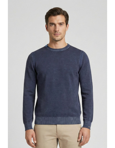 Markup maglia girocollo in cotone con inserti MK1900041 [815aa777]