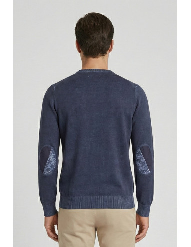 Markup maglia girocollo in cotone con inserti MK1900041 [587ce47a]