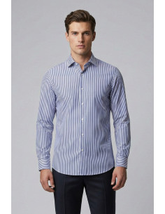 Markup camicia rigata in cotone con collo italiano MK1930016 [3bb2819e]