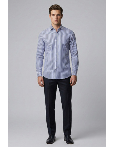 Markup camicia rigata in cotone con collo italiano MK1930016 [55890397]