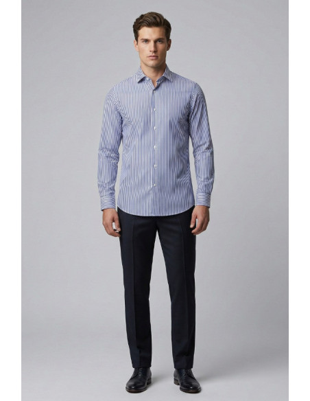 Markup camicia rigata in cotone con collo italiano MK1930016 [55890397]