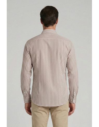 Markup camicia rigata in cotone con collo italiano MK1930016 [2088d57e]