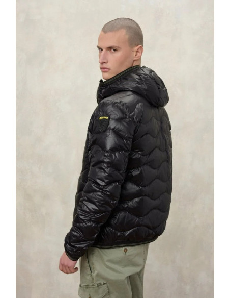 Blauer piumino ad onde con cappuccio Wave 26sbluc03177-006719 [9cb94931]