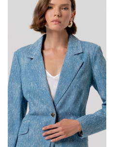 Fracomina blazer regular monopetto con strass fr26sj2007d47301 [a457db28] 2