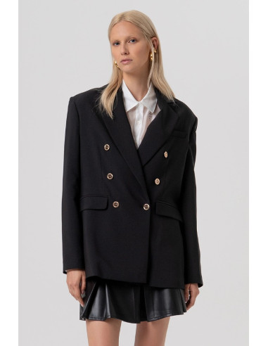 Fracomina blazer doppiopetto oversize con bottoni dorati fr26sj3001w42901 [b45031e9]