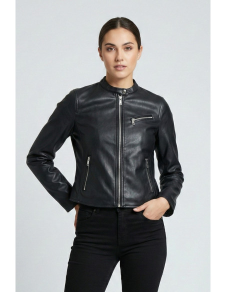 Markup giubbotto biker effetto pelle MW1640007 [c132d0fa]