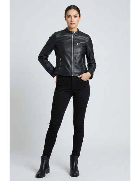 Markup giubbotto biker effetto pelle MW1640007 [af0952f3]