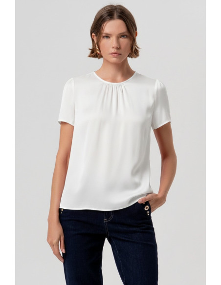 Fracomina top regular in raso fr26st1032w58401 [7d874213]