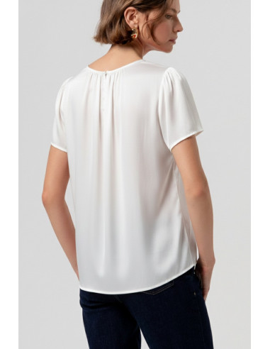Fracomina top regular in raso fr26st1032w58401 [13bcc01a]