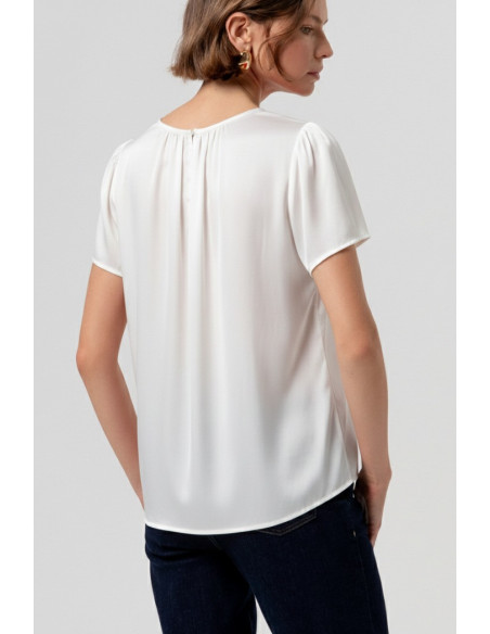 Fracomina top regular in raso fr26st1032w58401 [13bcc01a]