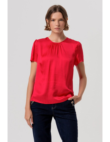 Fracomina top regular in raso fr26st1032w58401 [cfdc5101]