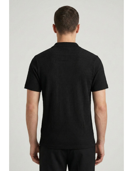 Markup polo derby in tessuto texturizzato MK1910080 [31347bfe]