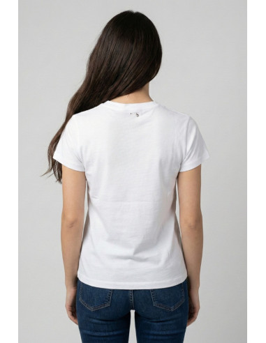 Markup t-shirt in cotone con stampa e strass MW1610023 [ffea360e]